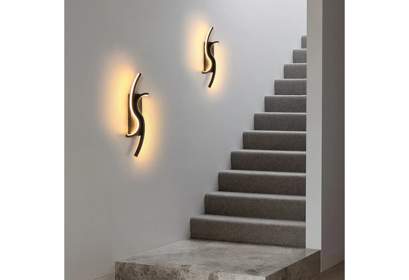 Riserva Wandleuchte Treppenhaus Schwarz Aluminium Eisen - Bild 5