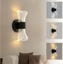 Riserva LED Wandleuchte Schwarz Acryl 12W Augenschutz Bild 3