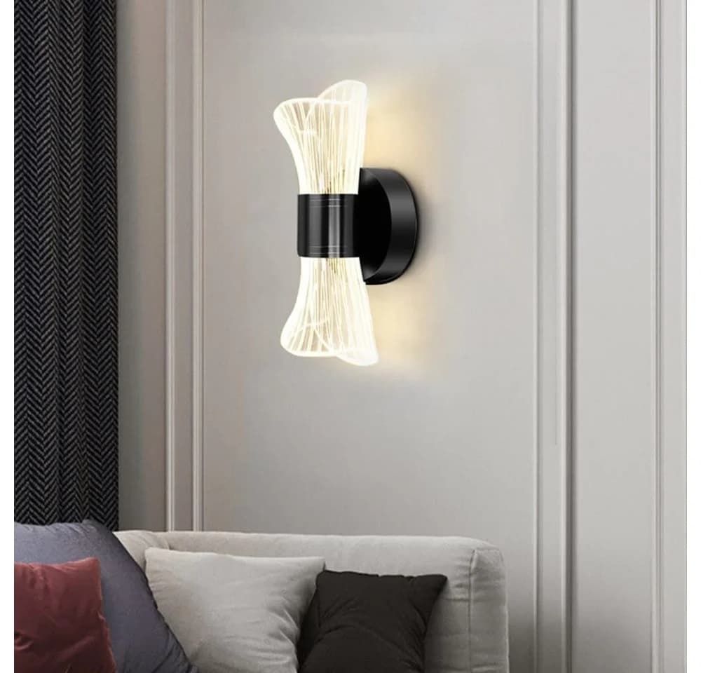 Riserva LED Wandleuchte Schwarz Acryl 12W Augenschutz - Bild 5