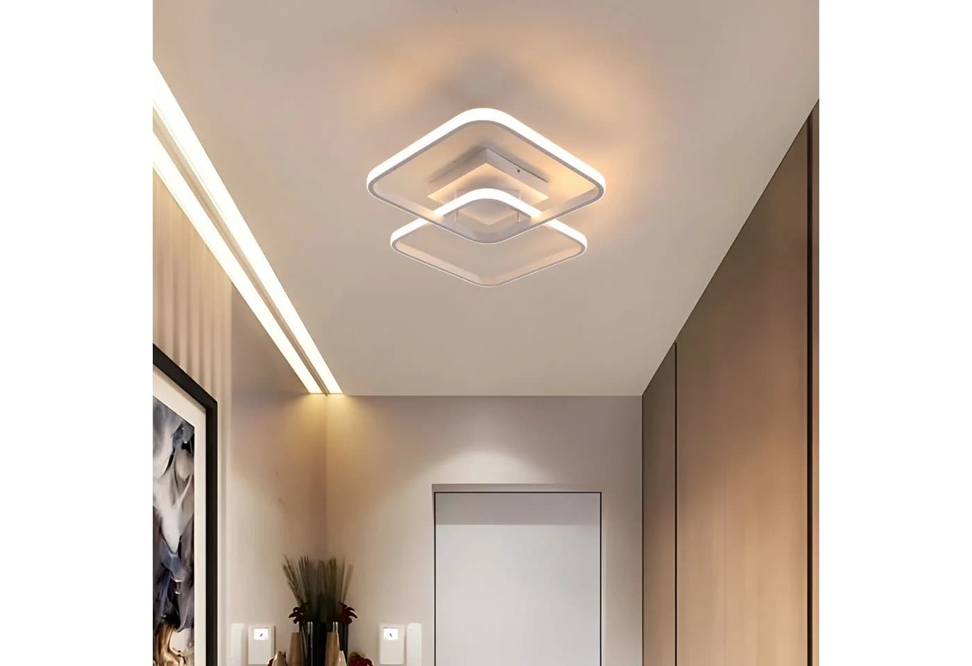Riserva LED Deckenleuchte Modern Kreuz Design Weiß 50W - Bild 5