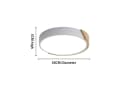 Riserva LED Deckenleuchte 24W rund 30cm Weiß Holzoptik Bild 1