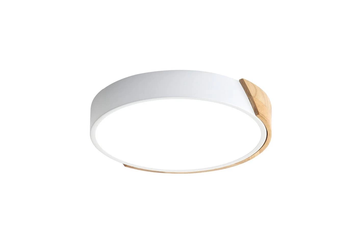 Riserva LED Deckenleuchte 24W rund 30cm Weiß Holzoptik - Bild 2
