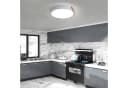 Riserva LED Deckenleuchte 24W rund 30cm Weiß Holzoptik Bild 3