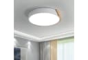 Riserva LED Deckenleuchte 24W rund 30cm Weiß Holzoptik Bild 4