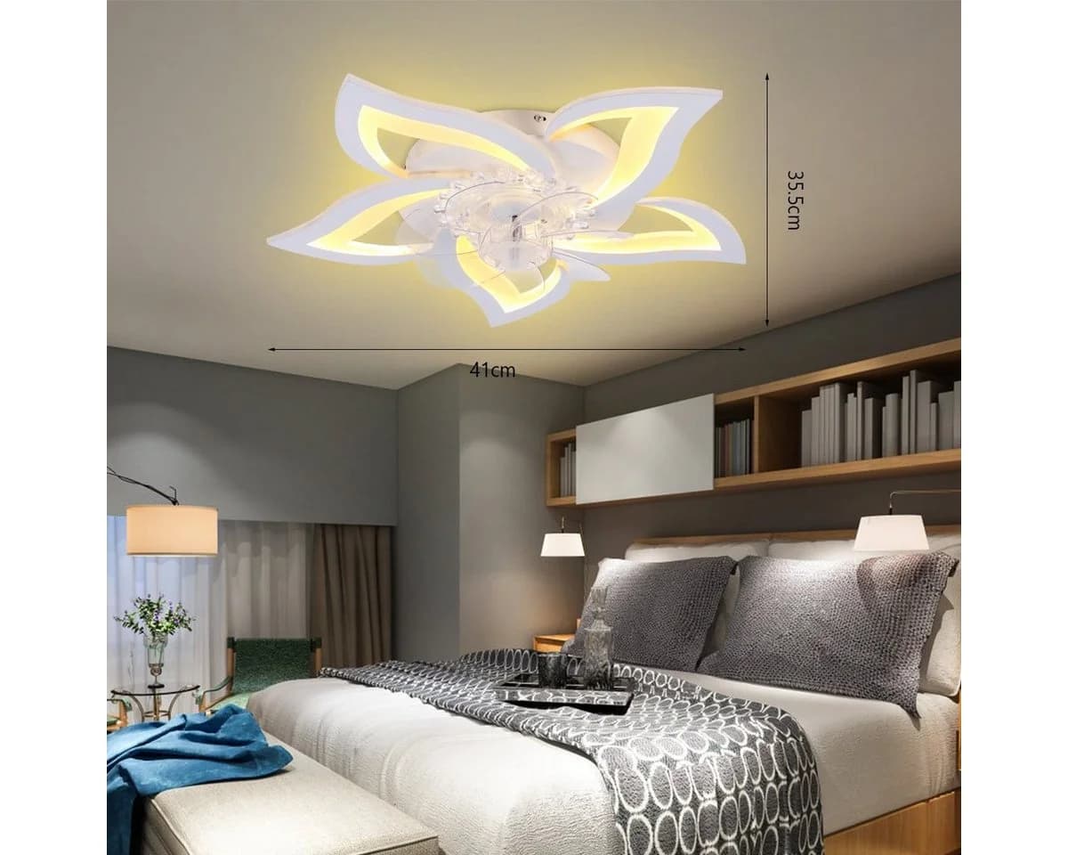 oyajia LED Deckenleuchte 75W Moderne LED-Deckenleuchte mit Lüfter
