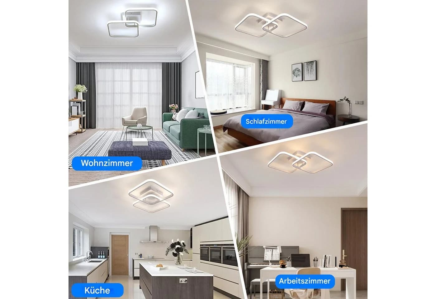 Riserva LED Deckenleuchte dimmbar 50W Fernbedienung Weiß - Bild 4