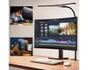 oyajia Schreibtischlampe Dimmbar LED 80cm Doppelkopf Klemmbar Home Office Bild 1