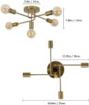 Riserva 5-flammige Deckenleuchte E27 Gold Industrial Stil Bild 1