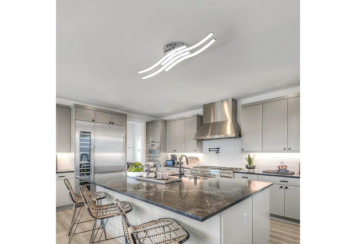 Riserva LED Deckenleuchte Silber 24W 4000K Modern - Bild 3
