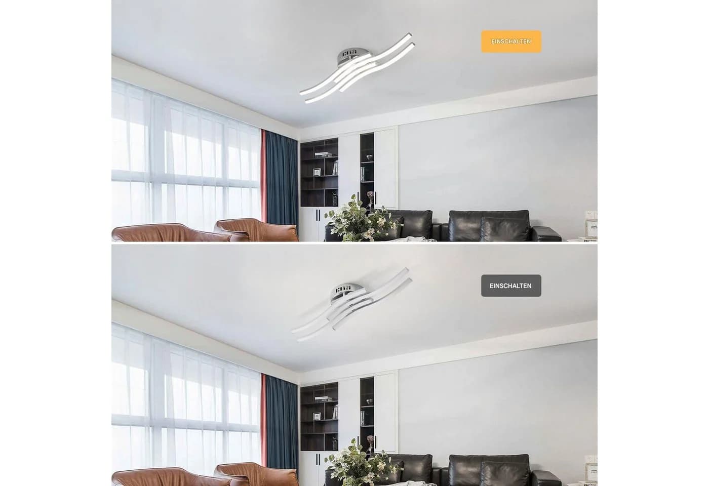 Riserva LED Deckenleuchte Silber 24W 4000K Modern - Bild 4