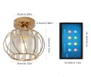 Riserva Kristall Deckenlampe Schwarz/Gold E27 Bild 5