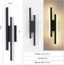 Riserva LED Wandleuchte Schwarz 16W Warmweiß Bild 1