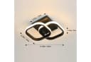 Riserva LED Deckenleuchte Dimmbar Schwarz 3 Farben Kreuz-Design Bild 1