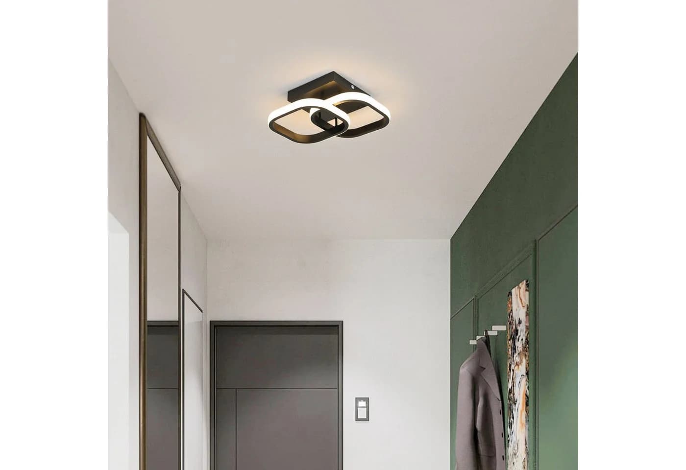 Riserva LED Deckenleuchte Dimmbar Schwarz 3 Farben Kreuz-Design - Bild 3