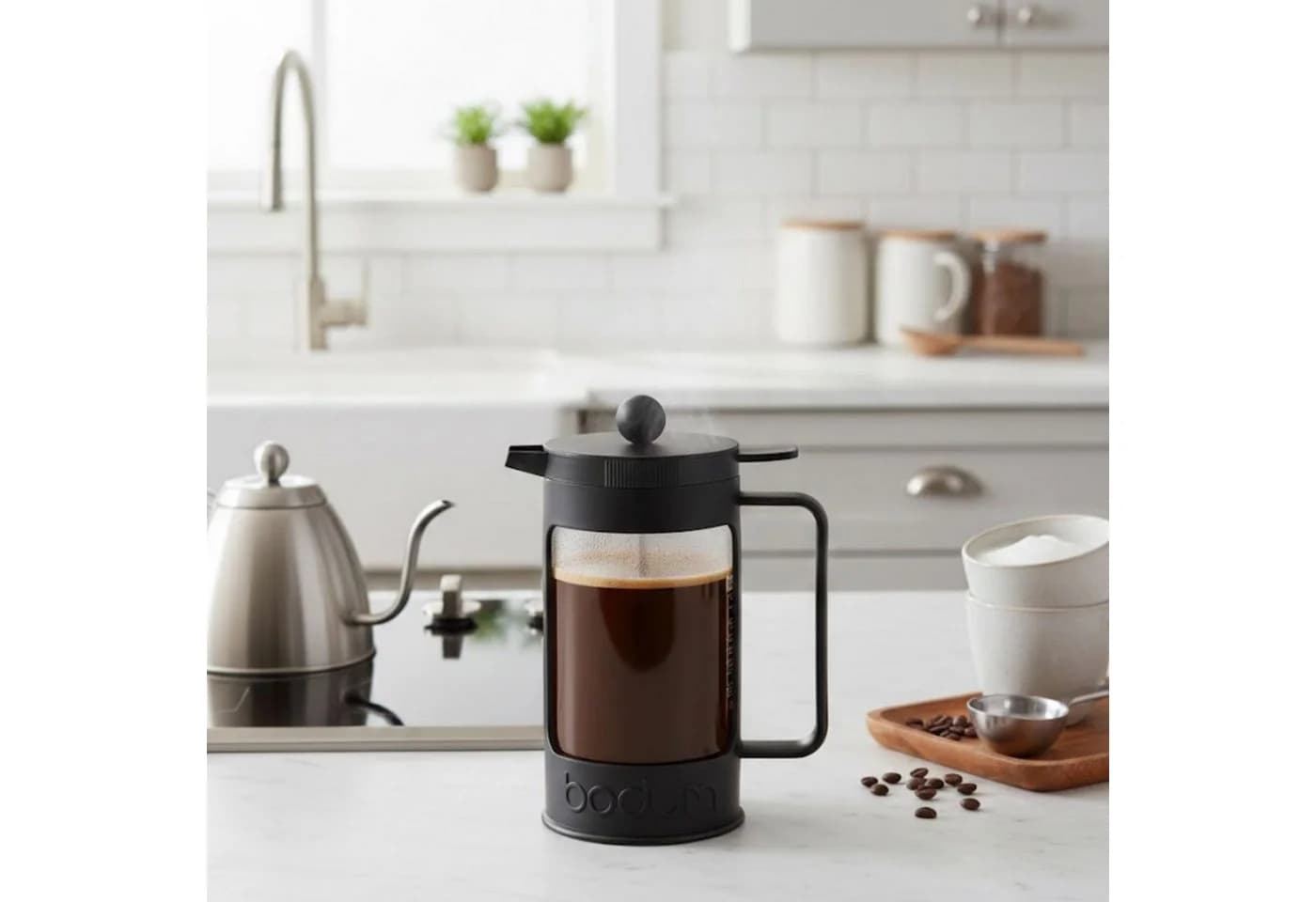 Bodum Kaffeebereiter Schwarz 1 Liter Pressstempel - Bild 3