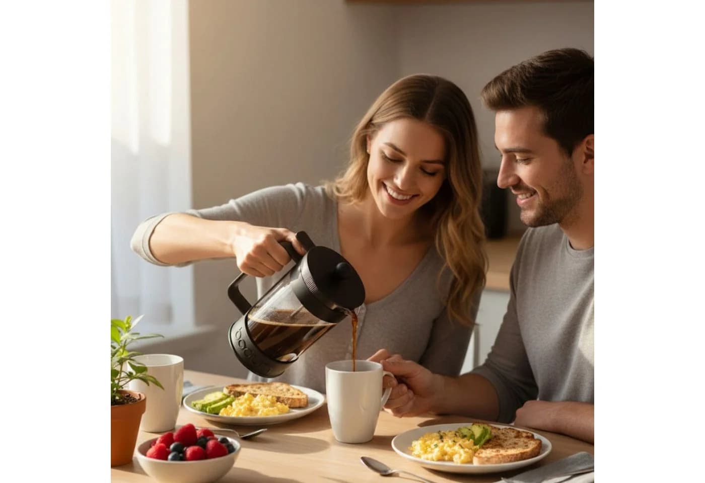 Bodum Kaffeebereiter Schwarz 1 Liter Pressstempel - Bild 4