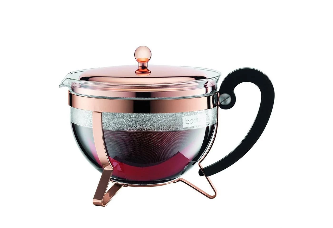Bodum Chambord Teekanne 1,3L mit Edelstahlfilter und Griff