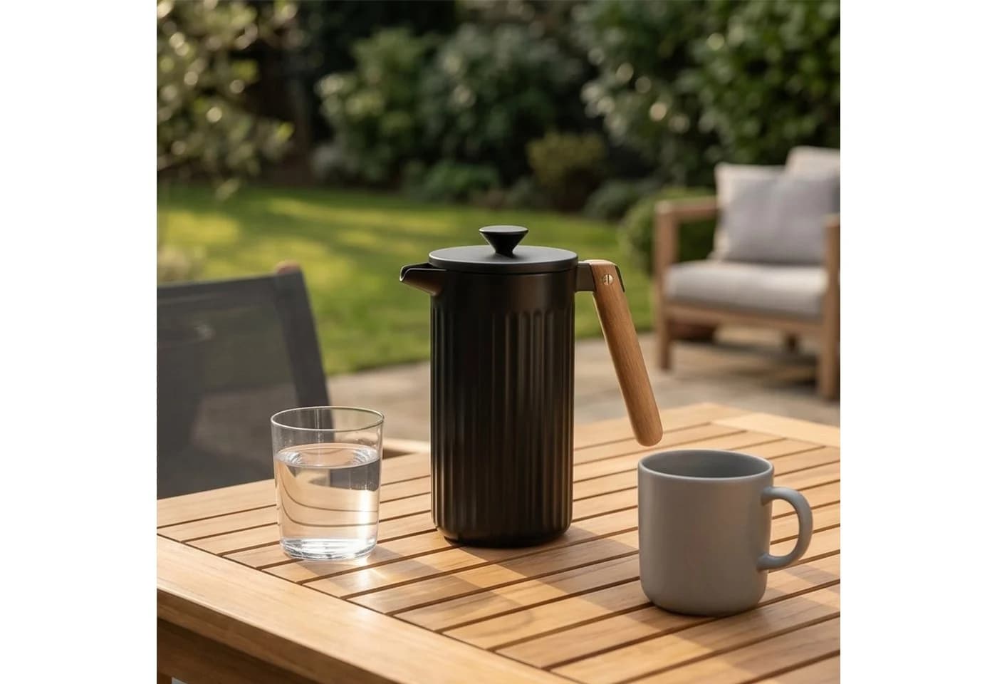 Bodum DOURO Kaffeebereiter Schwarz Porzellan French Press 1,0L - Bild 4