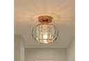 Goeco Goldene Kristall-Deckenleuchte Kronleuchter Retro-Stil E27-Fassung Bild 4