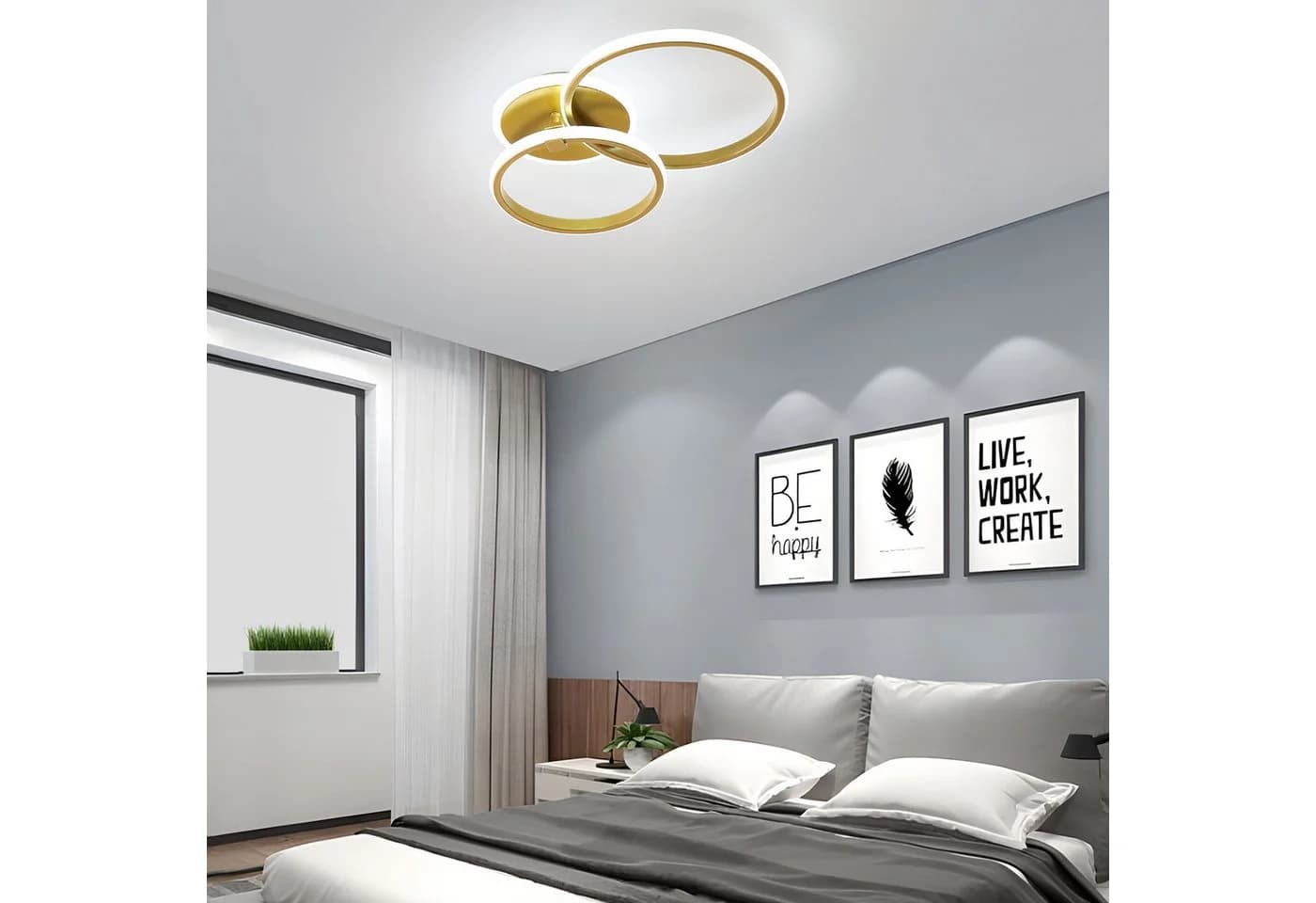 Riserva Deckenleuchte Goldene LED Deckenlampe mit Farbtemperaturwahl - Bild 5