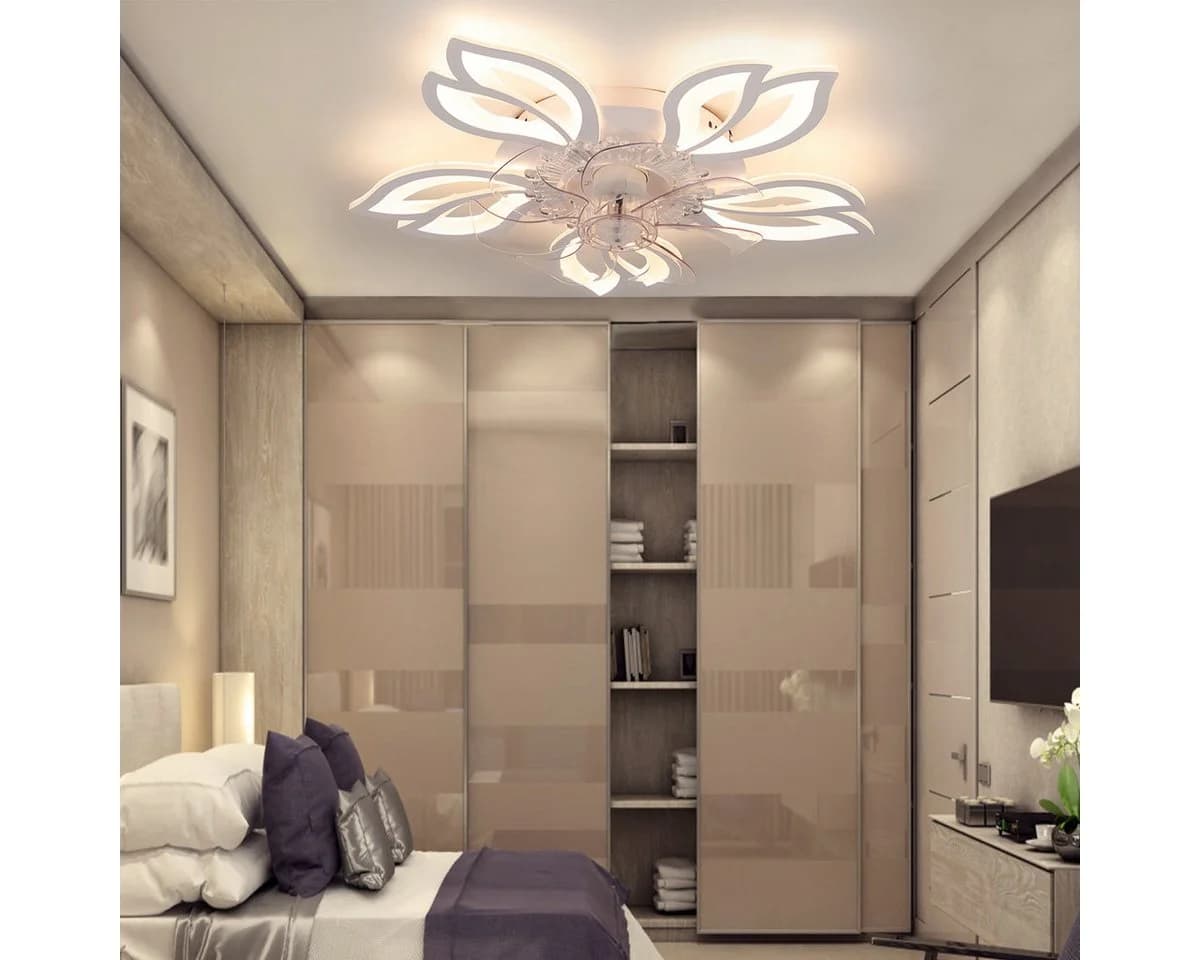 oyajia Deckenleuchte mit Ventilator 85W LED Dimmbar Fernbedienung