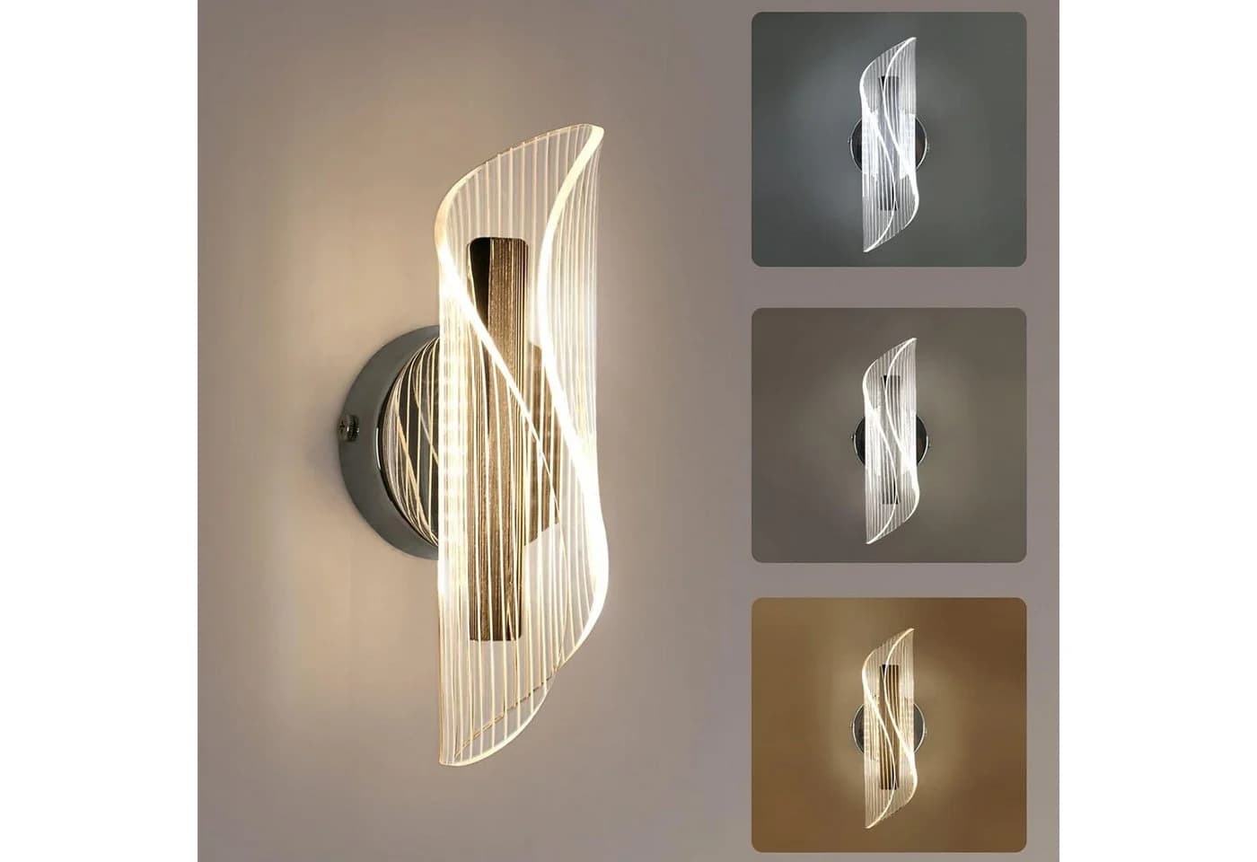 Riserva LED Wandstrahler Wandleuchte Acryl Dekoleuchte 12W - Bild 4
