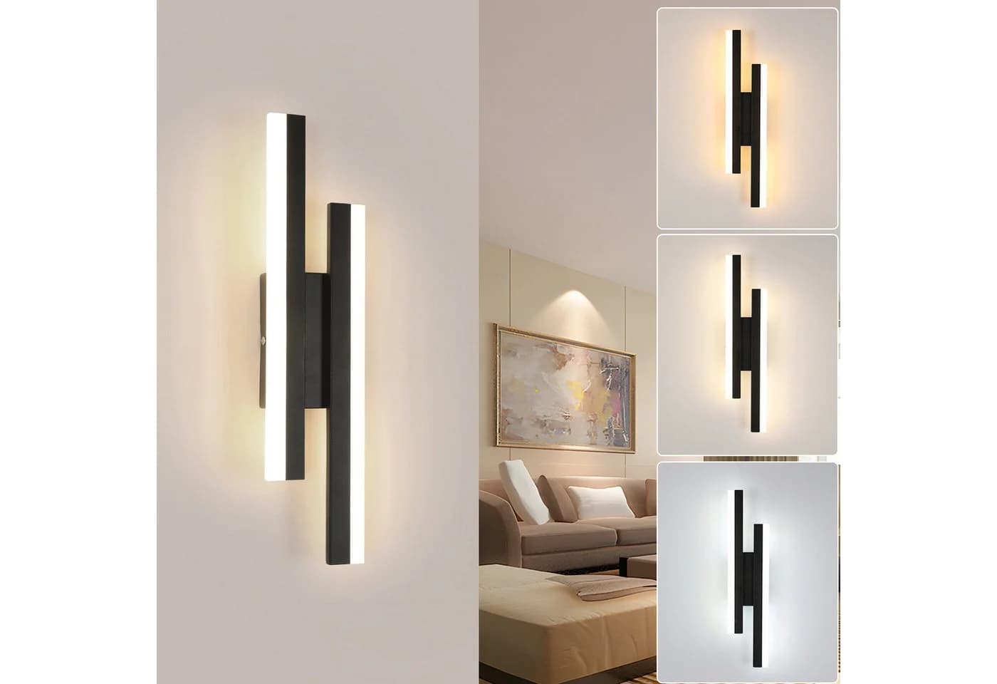 Riserva LED Wandleuchte Rechteckig Dimmbar Acryl