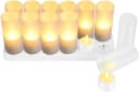 EXTSUD LED-Kerzen 12er Set Wiederaufladbar mit Ladestation Weiß Bild 2