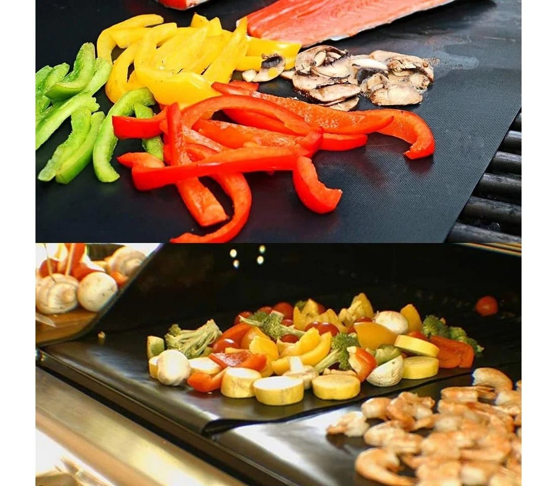 EXTSUD Grillmatten Set 5-tlg. Schwarz Antihaft Grillmatte - Bild 5