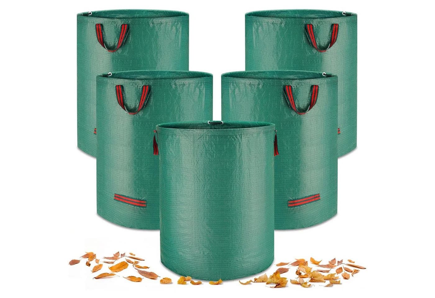 SURFOU Gartensack 5er Pack 272L Dunkelgrün - Bild 2