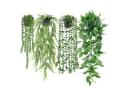 SURFOU 4er Set Künstliche Hängepflanzen Grün Eukalyptus Efeutute Bild 2