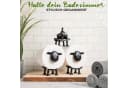 AIMAX Toilettenpapierhalter 3er Set Schwarz Schaf-Motiv Freistehend Bild 1