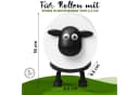 AIMAX Toilettenpapierhalter 3er Set Schwarz Schaf-Motiv Freistehend Bild 4