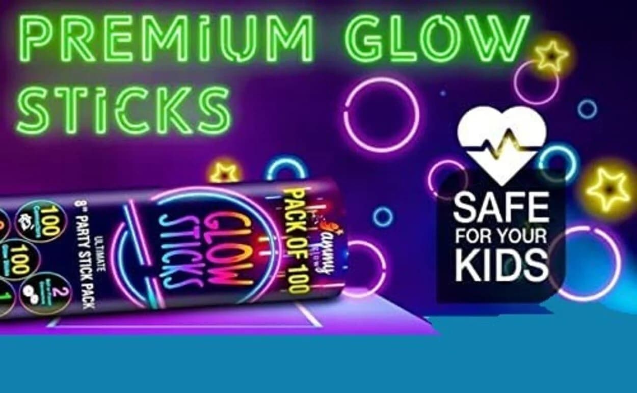 Leuchtende Knicklichter, Armreifen und Leuchtstäbe - Neon Party Accessoires - Bild 4