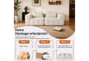 HomeMiYN Ecksofa 210cm L-Form 2-3 Sitzer Modular mit Schlaffunktion Bild 3