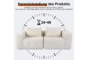 HomeMiYN Ecksofa 210cm L-Form 2-3 Sitzer Modular mit Schlaffunktion Bild 5