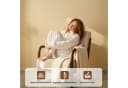 HomeMiYN Ohrensessel Relaxsessel Braun Vliesstoff Holzrahmen Bild 3
