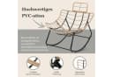 HomeMiYN Schaukelsessel Gepolsterter Relaxstuhl Grau PVC-Rattan Bild 5