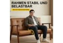 HomeMiYN Ohrensessel 2-Sitzer PU-Leder Karamell Bild 5
