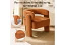 HomeMiYN Ohrensessel Bequemer Samtsessel Orange für Wohnzimmer Schlafzimmer Bild 3