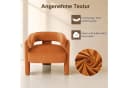 HomeMiYN Ohrensessel Bequemer Samtsessel Orange für Wohnzimmer Schlafzimmer Bild 4