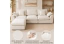 HomeMiYN Ecksofa 280cm L-Form Chenille 3-4 Sitzer Modular Couch für Wohnzimmer Bild 4