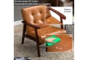 HomeMiYN Ohrensessel Skandinavisch Kunstleder Karamell Bild 1
