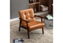 HomeMiYN Ohrensessel Skandinavisch Kunstleder Karamell Bild 2