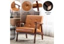 HomeMiYN Ohrensessel Skandinavisch Kunstleder Karamell Bild 3