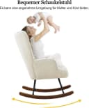 HomeMiYN Schaukelstuhl Patchwork Sessel Schwingsessel Relaxstuhl Wohnzimmer Bild 3