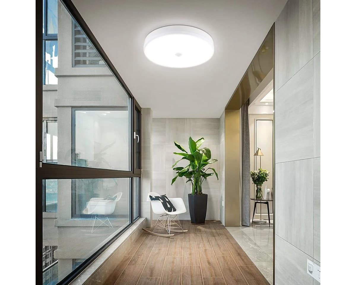 LETGOSPT Deckenleuchte LED mit Bewegungssensor 18W 1800LM Kaltweiß