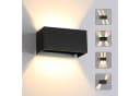 LETGOSPT Wandleuchte LED Wandlampe Innen/Außen Aluminium Wandleuchte Auf & ab Einstellbarer, LED fest integriert, warmweiß, 12W Quader LED Außenwandleuchte, IP65 Wasserdichte, für Hallen, Hotel Bild 2