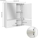 HOMECHO Badezimmerspiegelschrank Weiß Hängeschrank mit Ablage Bild 1