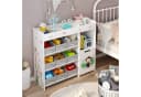 HOMECHO Spielzeugtruhe Kinderregal 9 Stoffschubladen Weiß Bild 1